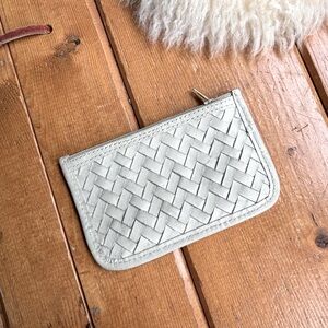 Woven Leather Coin Purse